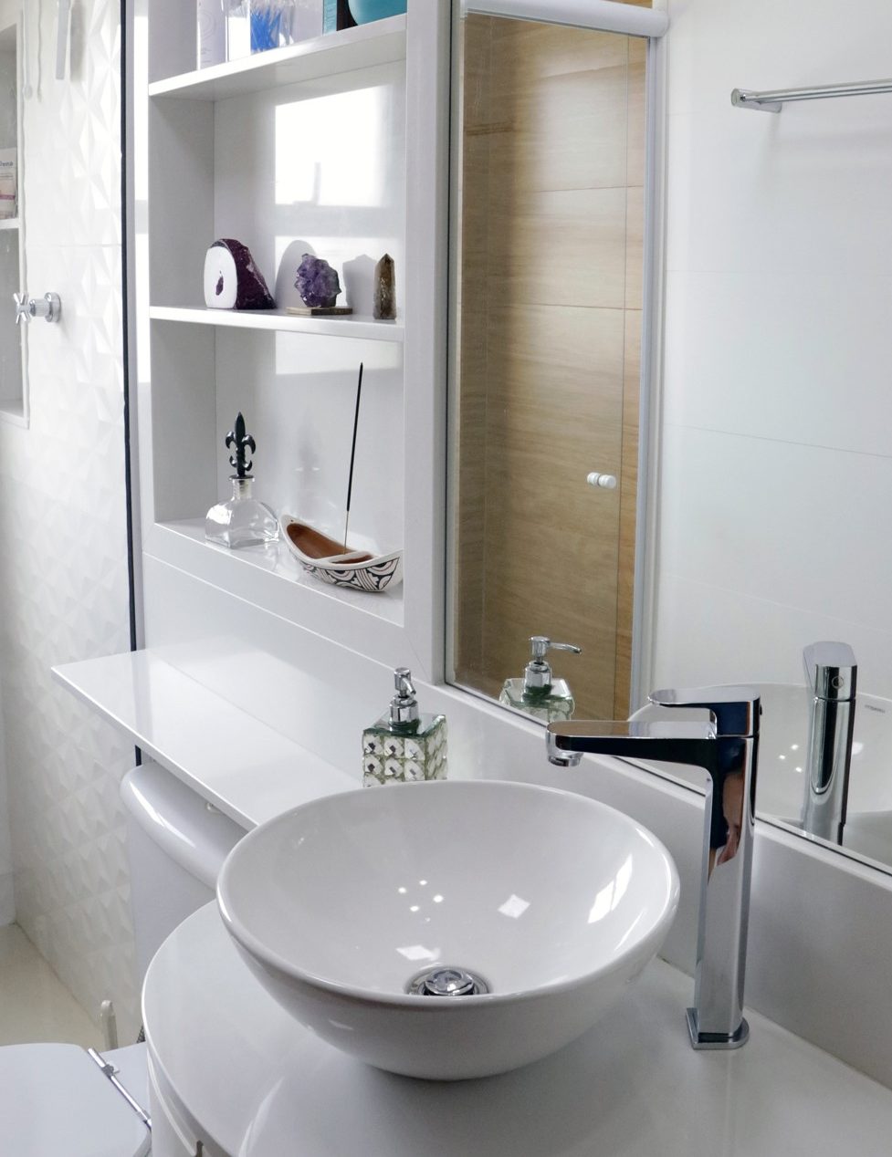 bancada banheiro branco